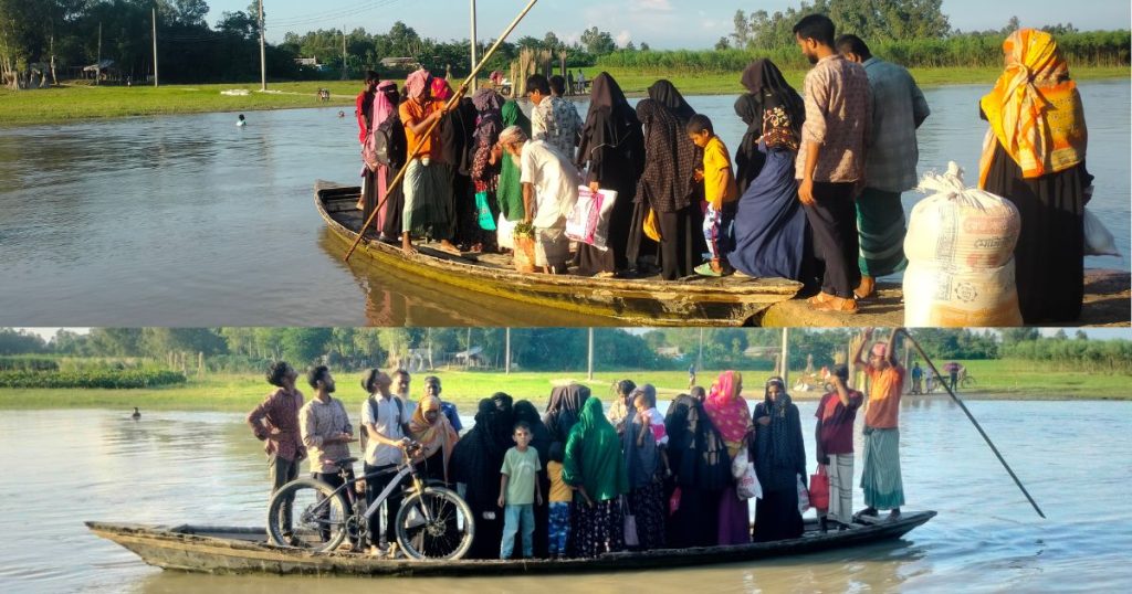 ভূঞাপুরে সংযোগ সেতু না থাকায় ঝুঁকিপূর্ণ পারাপারে ভোগান্তি